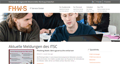 Desktop Screenshot of itsc.fhws.de