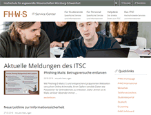 Tablet Screenshot of itsc.fhws.de